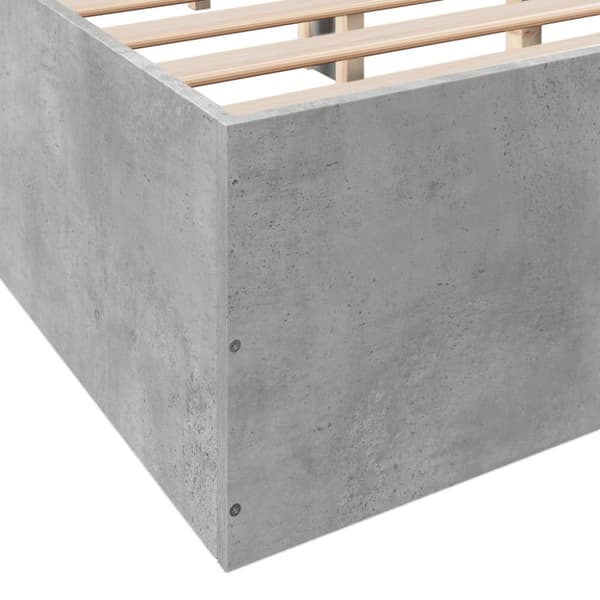 sengestel 150x200 cm konstrueret træ betongrå