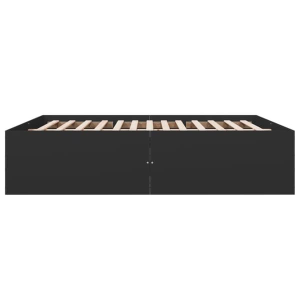 Sängram svart 200x200 cm konstruerat trä