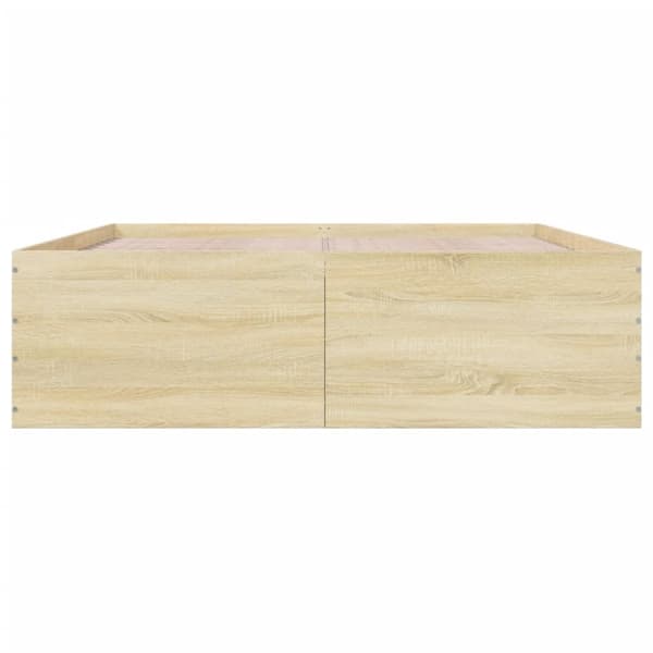 sengestel 150x200 cm konstrueret træ sonoma-eg