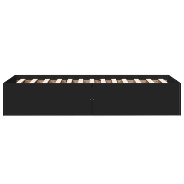 Sängynrunko musta 100x200 cm tekninen puu