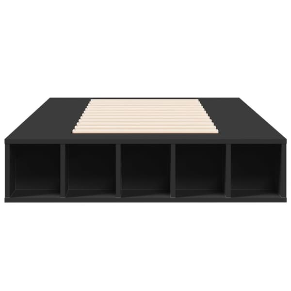 sengeramme 90x200 cm konstrueret træ sort