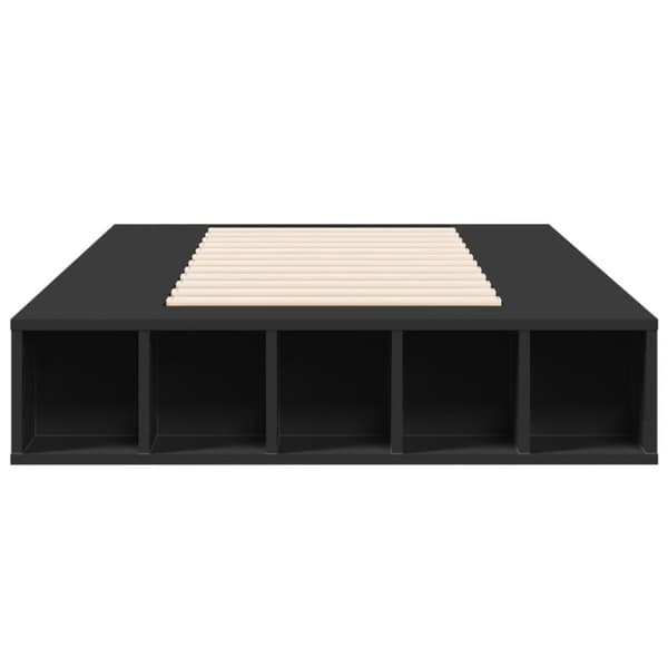 sengeramme 100x200 cm konstrueret træ sort