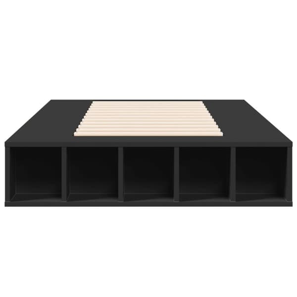 sengeramme 75x190 cm konstrueret træ sort