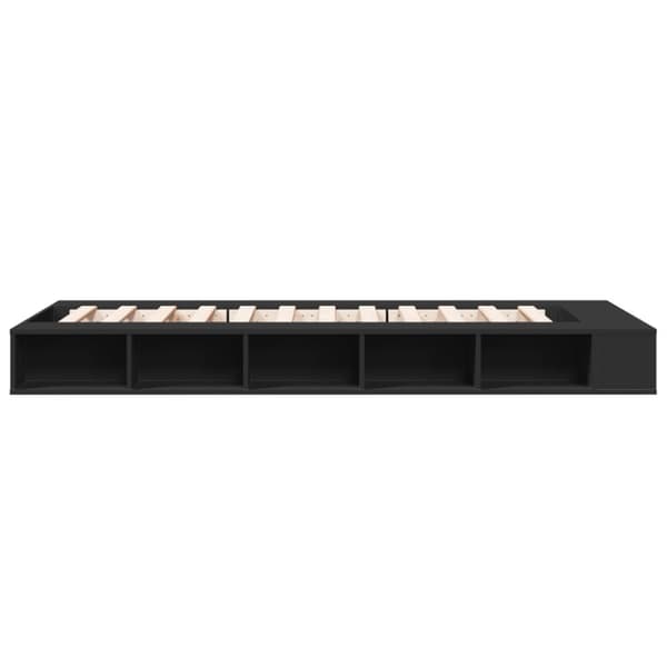 sengeramme 75x190 cm konstrueret træ sort