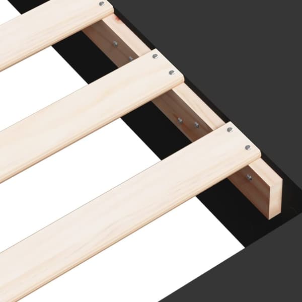 sengeramme 75x190 cm konstrueret træ sort