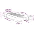 Miniatyrbillede 10 af 10: sengeramme 75x190 cm konstrueret træ sort
