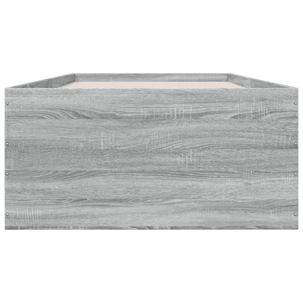 sengeramme 90x200 cm konstrueret træ grå sonoma-eg