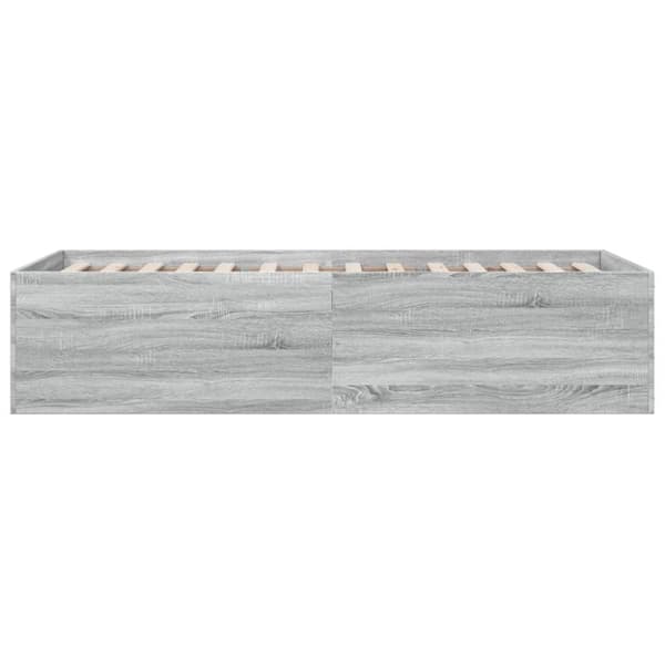 sengeramme 90x200 cm konstrueret træ grå sonoma-eg
