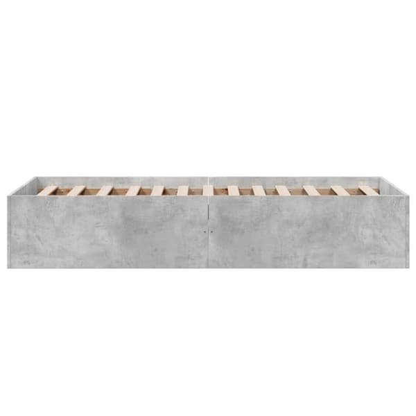 Sängynrunko betoninharmaa 90x200 cm tekninen puu