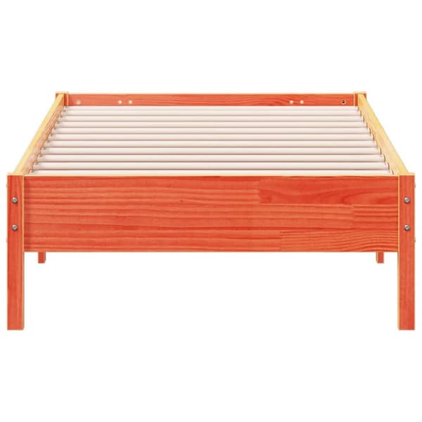 Sängynrunko ilman patjaa vahanruskea 90x200 cm täysi mänty