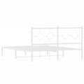 Miniatyrbillede 7 af 10: sengeramme med sengegavl 150x200 cm metal hvid