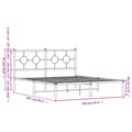 Miniatyrbillede 10 af 10: sengeramme med sengegavl 150x200 cm metal hvid