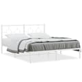 Miniatyrbillede 1 af 10: sengeramme med sengegavl 150x200 cm metal hvid