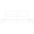 Miniatyrbillede 5 af 10: sengeramme med sengegavl 183x213 cm metal hvid