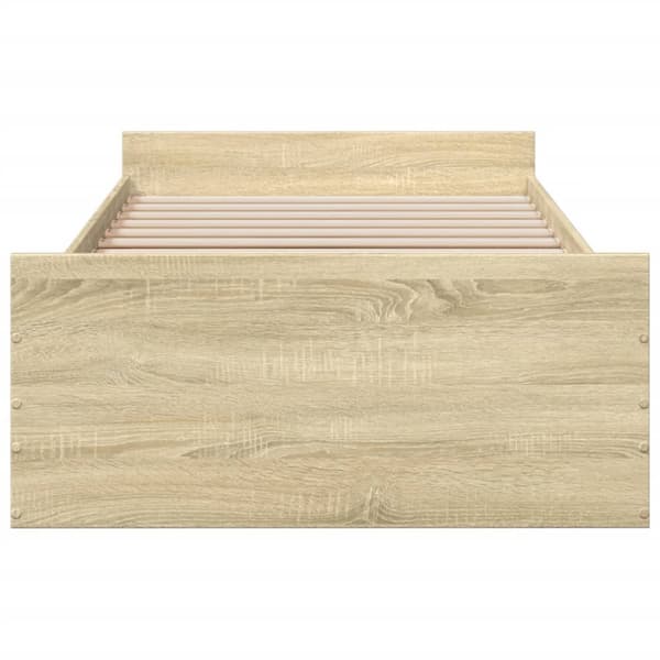 sengeramme med skuffer 90x190 cm konstrueret træ sonoma-eg