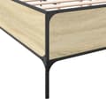 Miniatyrbillede 7 af 9: sengestel 160x200 cm konstrueret træ og metal sonoma-eg