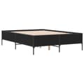 Miniatyrbillede 6 af 9: sengestel 140x190 cm konstrueret træ og metal sort