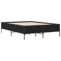 Miniatyrbillede 2 af 9: sengestel 140x190 cm konstrueret træ og metal sort