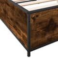Miniatyrbillede 7 af 9: sengestel 150x200cm konstrueret træ og metal røget egetræsfarve