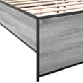 Miniatyrbillede 7 af 9: sengestel 200x200 cm konstrueret træ og metal grå sonoma-eg