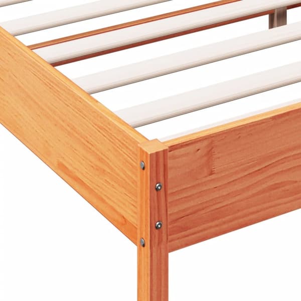 sengeramme uden madras 120x190 cm massivt fyrretræ gyldenbrun