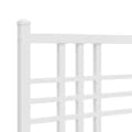 Miniatyrbillede 7 af 8: sengeramme med sengegavl og fodgærde 200x200 cm metal hvid