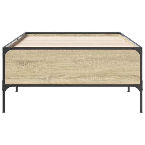 Sängynrunko Sonoma-tammi 90x200 cm tekninen puu ja metalli