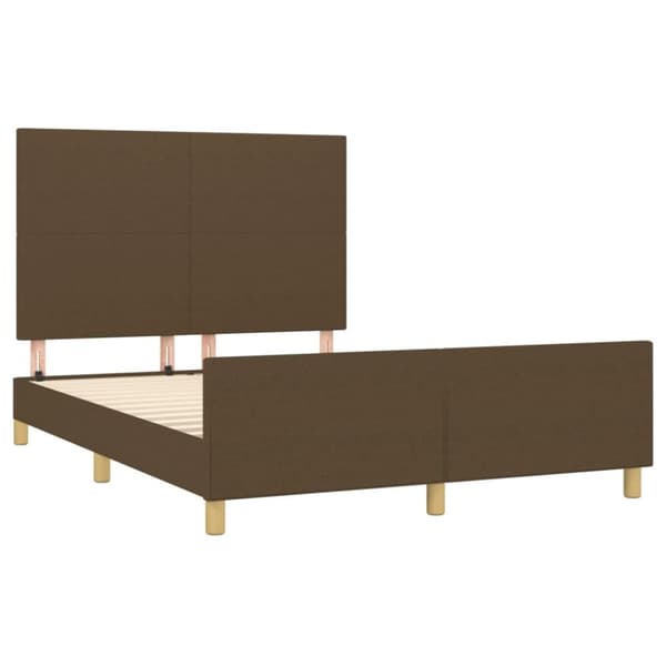 sengeramme med sengegavl 140x190 cm stof mørkegrøn