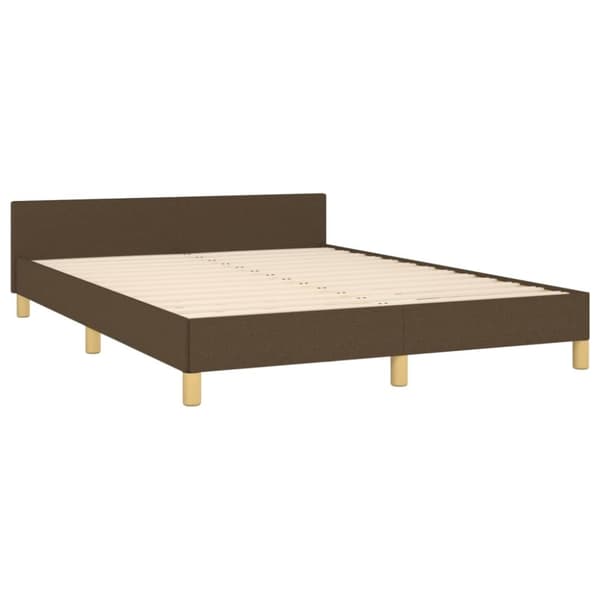 sengeramme med sengegavl 140x190 cm stof mørkegrøn