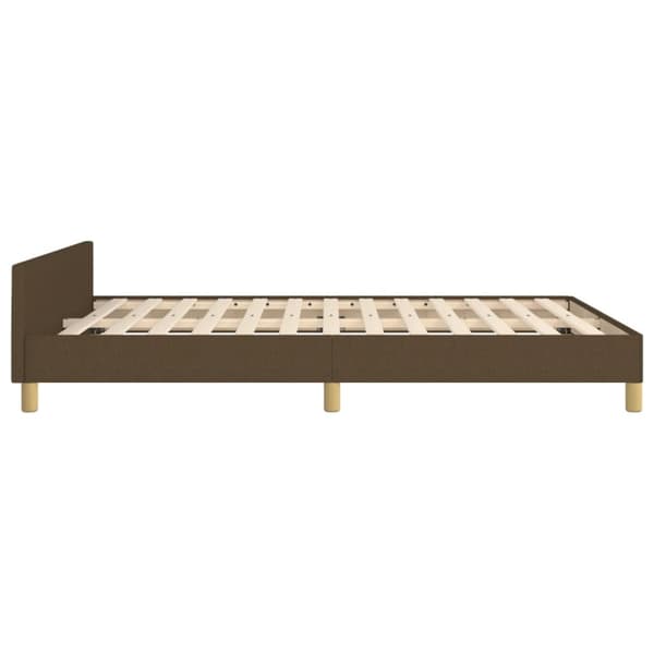 sengeramme med sengegavl 140x190 cm stof mørkegrøn