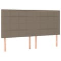 Miniatyrbillede 9 af 10: sengeramme med sengegavl 180x200 cm stof gråbrun