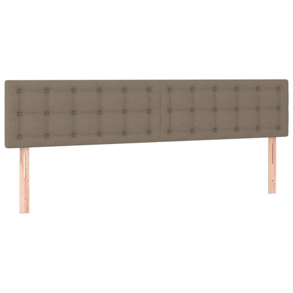kontinentalseng med madras 160x200 cm stof gråbrun