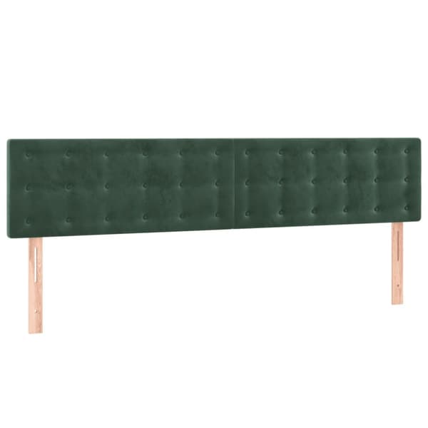 kontinentalseng med madras 180x200 cm fløjl mørkegrøn