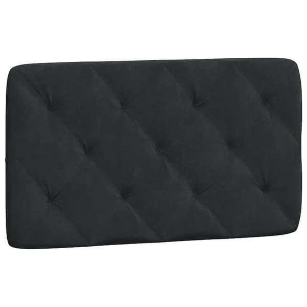 sengeramme med sengegavl 90x200 cm fløjl sort
