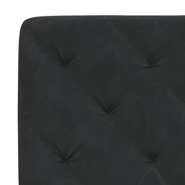 sengeramme med sengegavl 90x200 cm fløjl sort