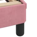 Miniatyrbild 9 av 10: Sängram med huvudgavel rosa 140x190 cm sammet