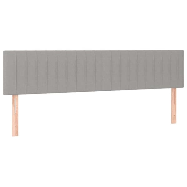 Ramsäng med madrass ljusgrå 120x190 cm tyg