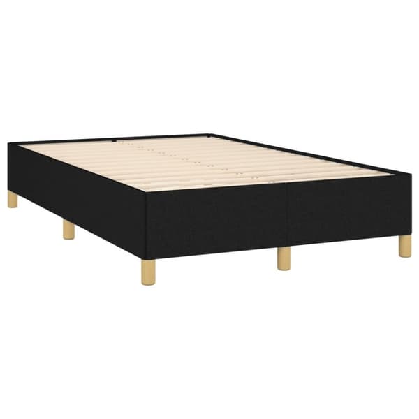 Ramsäng med madrass svart 120x190 cm tyg