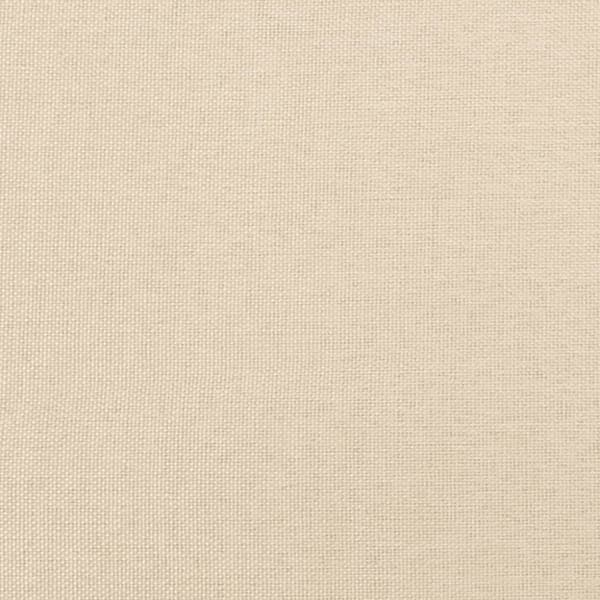 sengeramme med sengegavl 120x190 cm stof cremefarvet