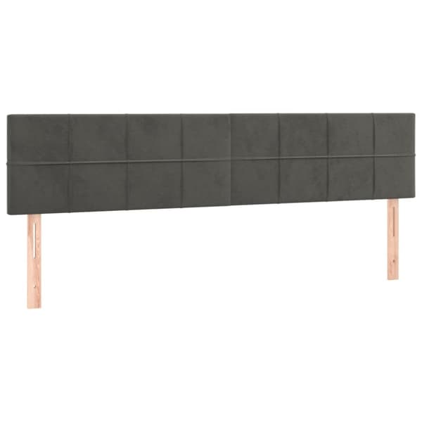 sengeramme med sengegavl 120x190 cm velour mørkegrå
