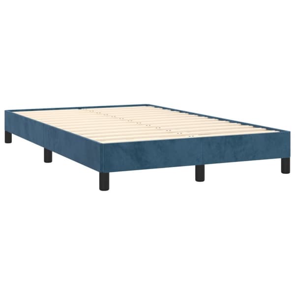 kontinentalseng med madras 120x190 cm velour mørkeblå
