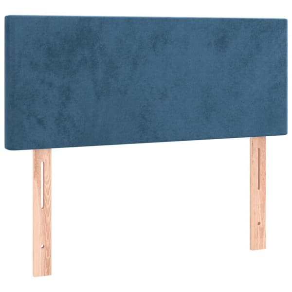 kontinentalseng med madras 120x190 cm velour mørkeblå