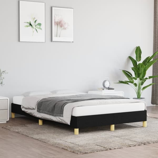 sengeramme 120x190 cm stof sort