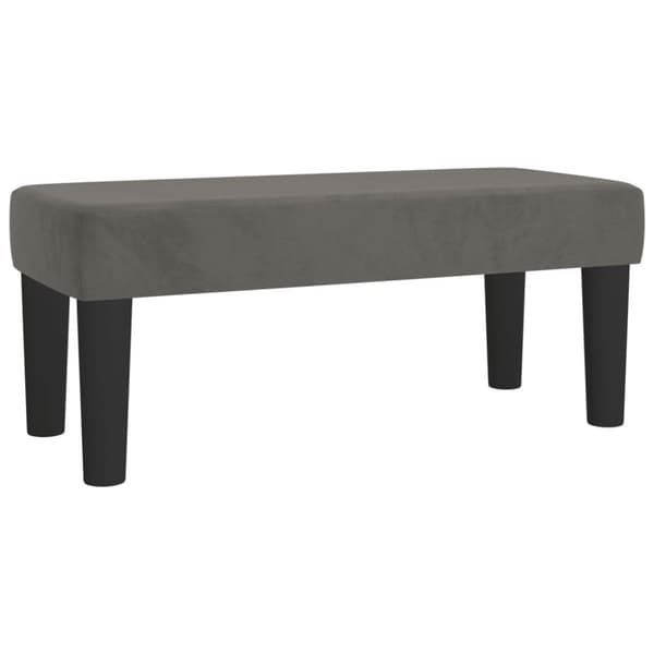 Ramsäng med madrass mörkgrå 120x190 cm sammet