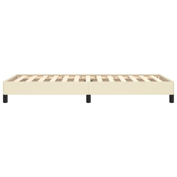 Sängram gräddvit 80x200 cm konstläder