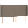 Pikkukuva 7 / 8: Ramsäng med madrass & LED taupe 180x200 cm tyg