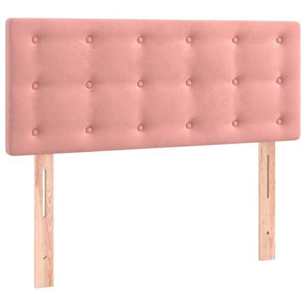 Ramsäng med madrass rosa 80x200 cm sammet