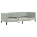 Miniatyrbillede 4 af 10: daybed med udtræk og madras 80x200 cm velour lysegrå
