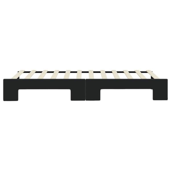 Dagbädd utdragbar svart 80x200 cm sammet