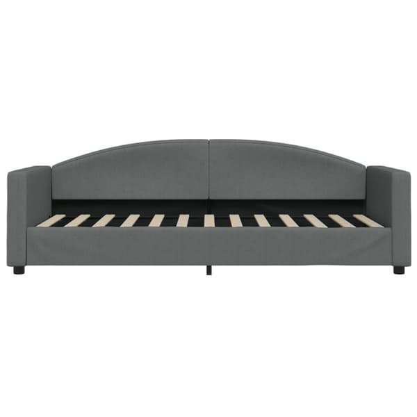 daybed med udtræk 80x200 cm stof mørkegrå